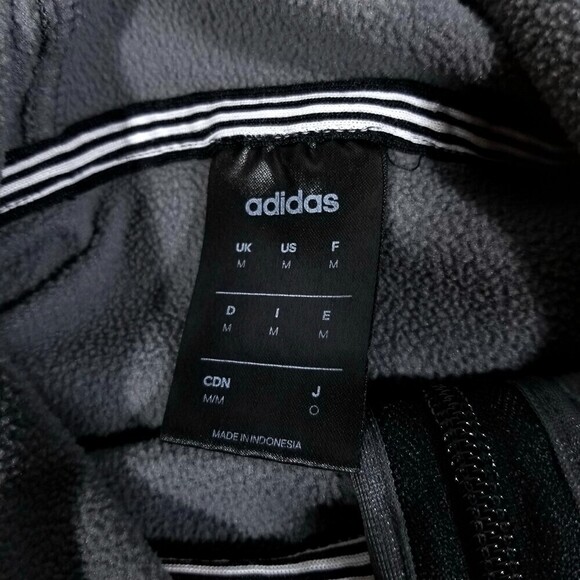 adidas Mens Tech Fleece Full Zip Hoodie Jacket Athletic Marled Gray Mens Medium - Picture 4 of 6